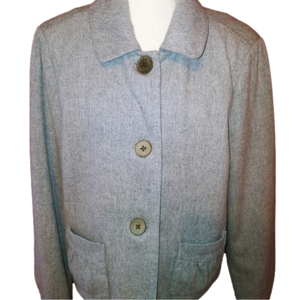 Eddie Bauer Wool Gray Jacket Blazer 14
